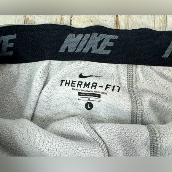Nike Men's Gray Sweatpants Size Large Elastic Waist Activewear - Picture 5 of 10